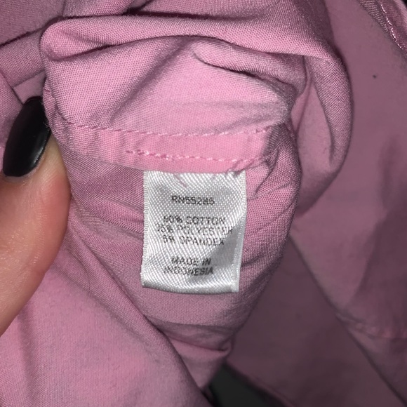 Express Design Studio pink button down blouse - Picture 3 of 3